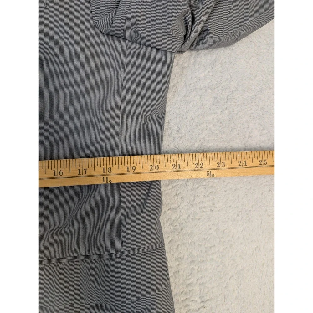 Banana‎ Republic Blazer Mens 42R Pin Striped Gray Reg Fit Wool Cotton Blend